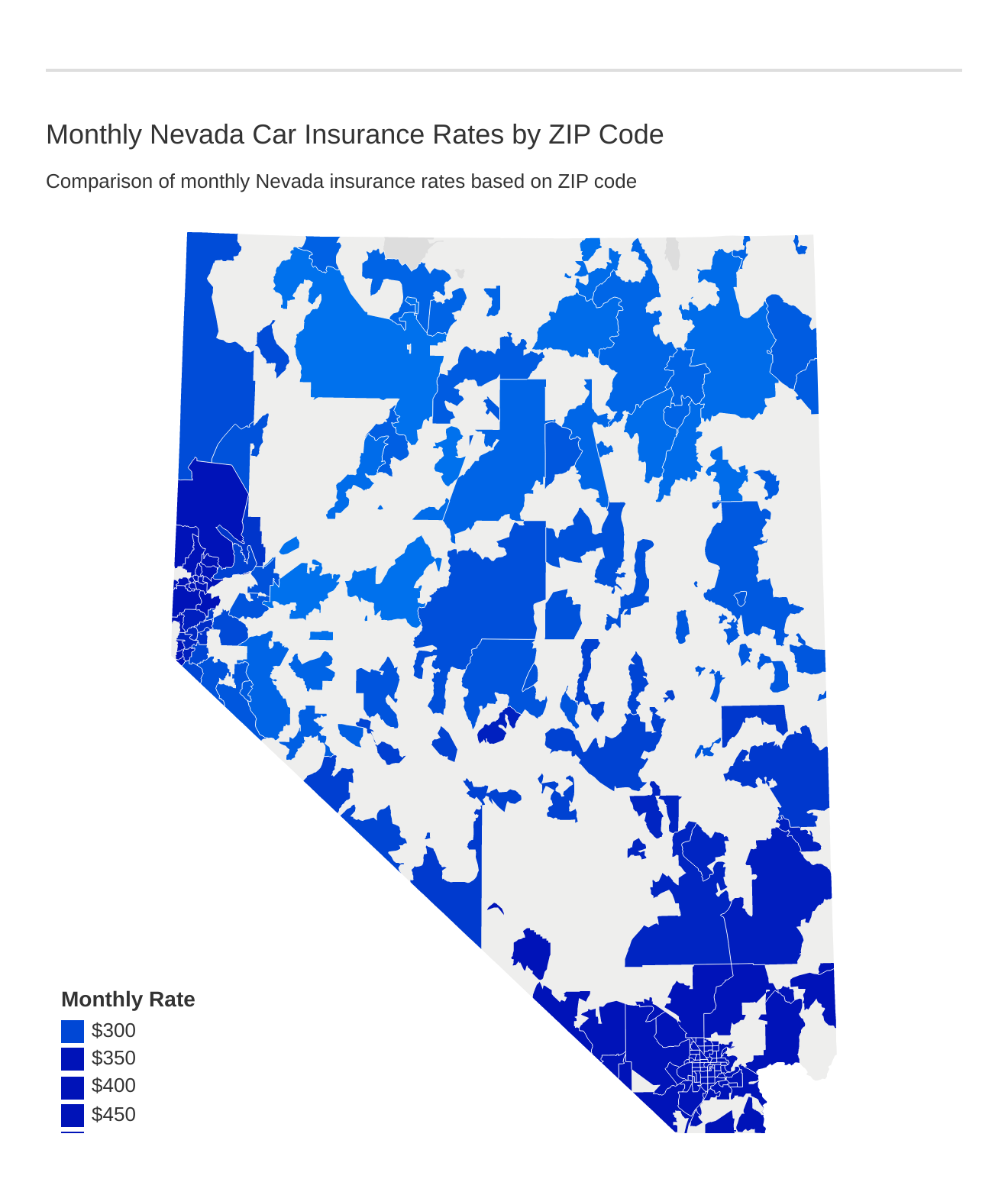 Monthly Nevada Car Insurance Rates by ZIP Code Monthly Nevada Car Insurance Rates by ZIP Code